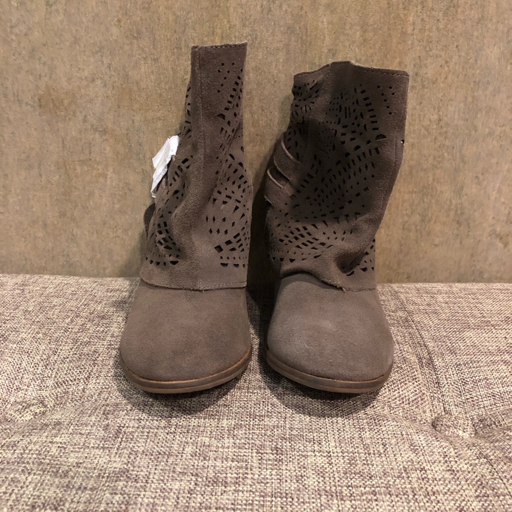 Naughty Monkey Brown Ankle Booties with Buckle Straps - Picture 3 of 5